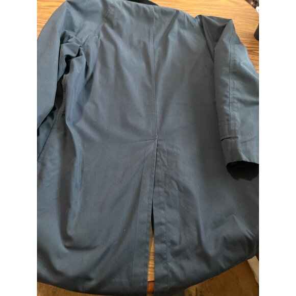 London Fog navy blue lined rain trench coat size 40 Reg - Picture 9 of 9